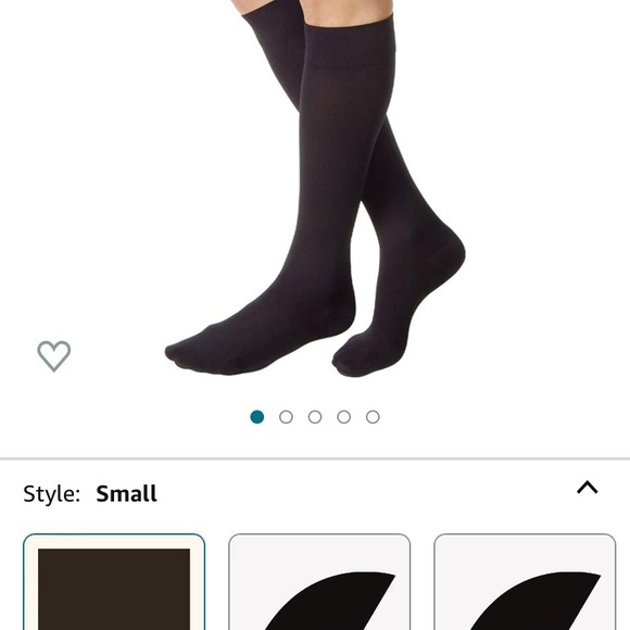 Jobst black small 20 - 30 mmHg medical compression stockings socks - Picture 3 of 3